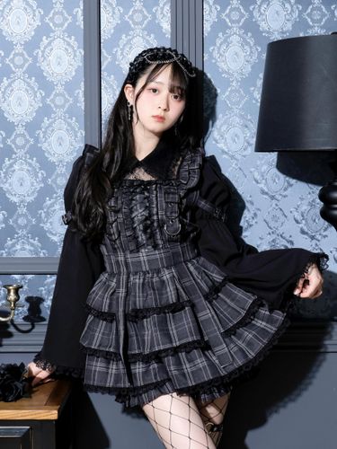 レースアップチュールティアードセットアップ（セットアップ｜ピンク