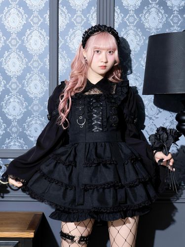 ラッフルフリルドレッシーフレアセットアップ（セットアップ｜ピンク