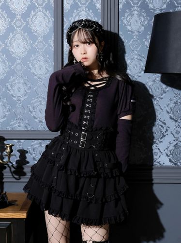 クロスチャームフレアスリーブカットソー（カットソー・Tシャツ｜オフ