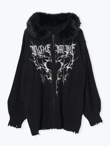 2WAYうさ耳ユニセックスZIP裏毛パーカー（パーカー｜黒・紫・オフ