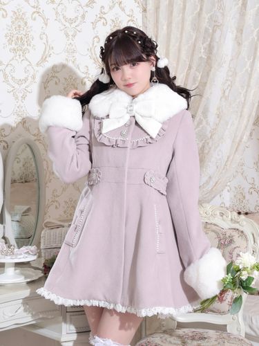 さきまるちゃんコラボ♡ヨークフレアコート（コート｜オフホワイト