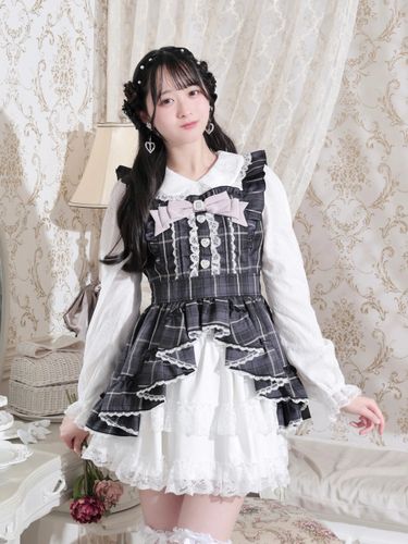 レースアップチュールティアードセットアップ（セットアップ｜ピンク