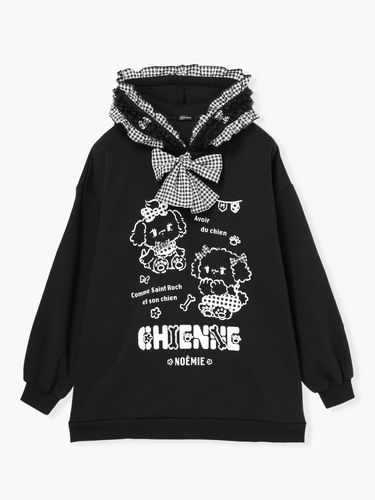 2WAYうさ耳ユニセックスZIP裏毛パーカー（パーカー｜黒・紫・オフ