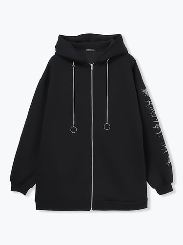 ◆sasa◆美品♡SLOBE IENA【MEYAME】 パーカーコート 2WAYうさ耳ユニセックスZIP裏毛パーカー（パーカー｜黒・紫・オフ