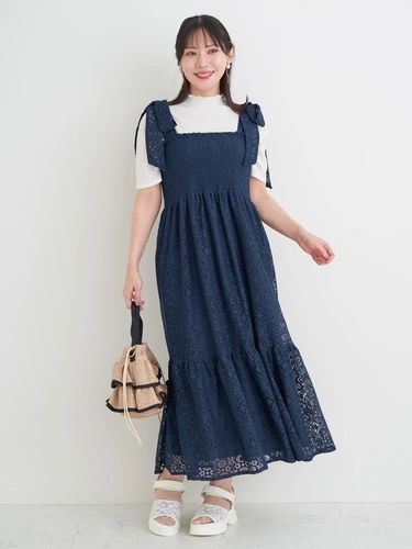SET]2WAYレースボレロ付きドレス（大きいサイズ・ぽっちゃり女子向け