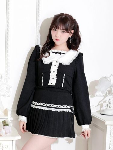 ゴシックローズリボンティアードセットアップ（セットアップ｜グレー