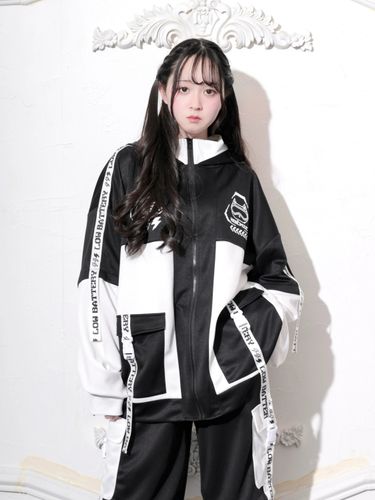 2WAYクロスチェーンユニセックスZIP裏毛パーカー（パーカー｜オフ