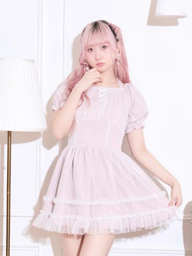 ローズブーケチュールフレア浴衣ドレス（その他ワンピース｜ピンク