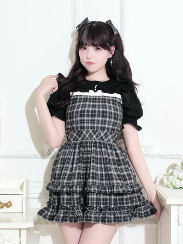 チェーンネクタイ付きユニセックスニットベスト（チュニック｜オフ