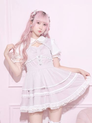ローズブーケチュールフレア浴衣ドレス（その他ワンピース｜ピンク
