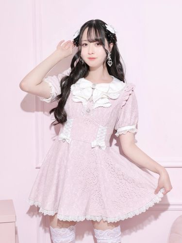 ローズブーケチュールフレア浴衣ドレス（その他ワンピース｜ピンク