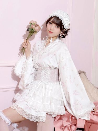 ローズブーケチュールフレア浴衣ドレス（その他ワンピース｜ピンク