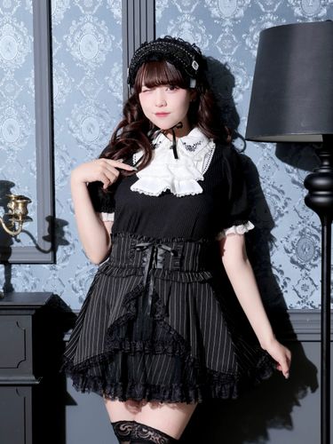 ゴシックローズレースリボンカットソー（カットソー・Tシャツ｜オフ NOEMIE ゴジックローズレースリボンカッソー