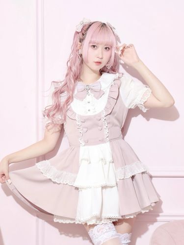 ローズブーケチュールフレア浴衣ドレス（その他ワンピース｜ピンク