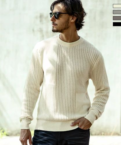 1PIU1UGUALE3 RELAX リラックス ショールカラーワッフル 1PIU1UGUALE3 RELAX ウノピゥウノウグァーレトレ リラックス ワッフル