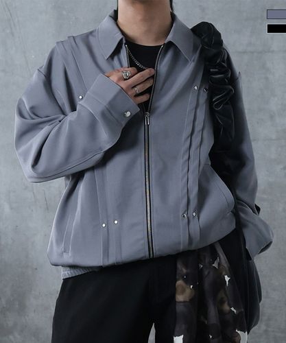 LUXEAKMPLUS(リュクスエイケイエムプラス)ゴルフ 袖ロゴバイカラー中綿