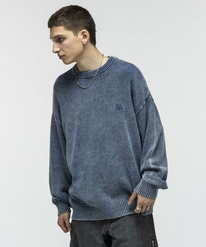 LUXEAKMPLUS(リュクスエイケイエムプラス)ゴルフ 総柄ロゴ半袖モック