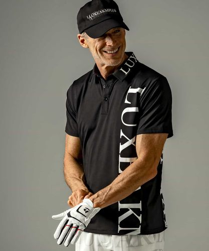 LUXEAKMPLUS(リュクスエイケイエムプラス)ゴルフ 配色ハーフジップ半袖