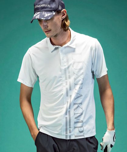 リュクスエイケイエムプラス(LUXEAKMPLUS)ゴルフウェア ヘムロゴ 半袖ポロシャツ LAH-25003white(Me… LUXEAKMPLUS(リュクスエイケイエムプラス)ゴルフ 襟ロゴ総柄半袖