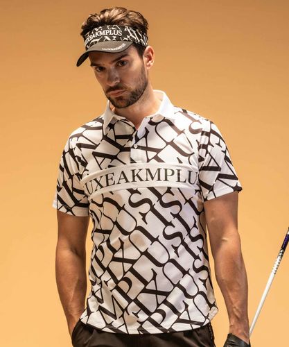 LUXEAKMPLUS(リュクスエイケイエムプラス)ゴルフ 配色ハーフジップ半袖