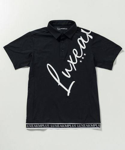 LUXEAKMPLUS ロゴデザインシャツ LUXEAKMPLUS(リュクスエイケイエムプラス)ゴルフ ロゴデザイン半袖