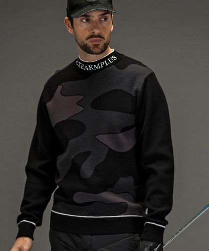 LUXEAKMPLUS(リュクスエイケイエムプラス)ゴルフ 総柄ロゴニットベスト