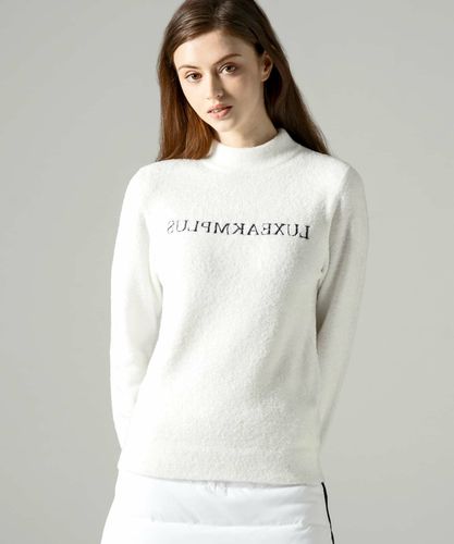 LUXEAKMPLUS(リュクスエイケイエムプラス)ゴルフ 総柄ロゴモックネック