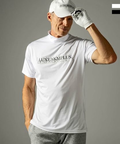 LUXEAKMPLUS(リュクスエイケイエムプラス)ゴルフ 光沢ロゴモックネック