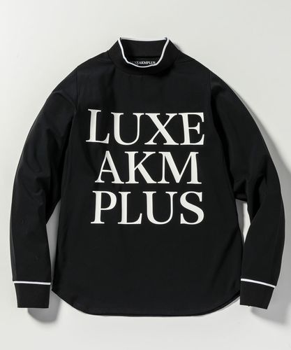 LUXEAKMPLUS(リュクスエイケイエムプラス)ゴルフ 光沢ロゴモックネック