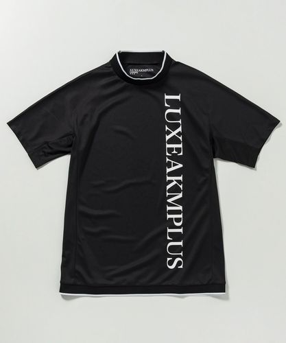 LUXEAKMPLUS(リュクスエイケイエムプラス)ゴルフ 配色ロゴ半袖モック