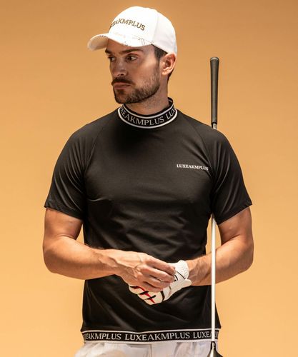 LUXEAKMPLUS(リュクスエイケイエムプラス)ゴルフ ロゴデザイン半袖