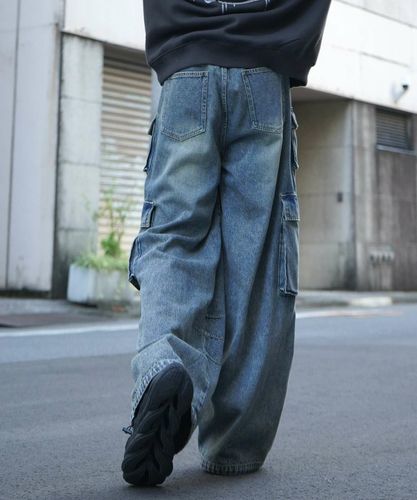 ILL'S（イルズ）バレルレッグ ウォッシュ デニムパンツ | SHIFFON公式