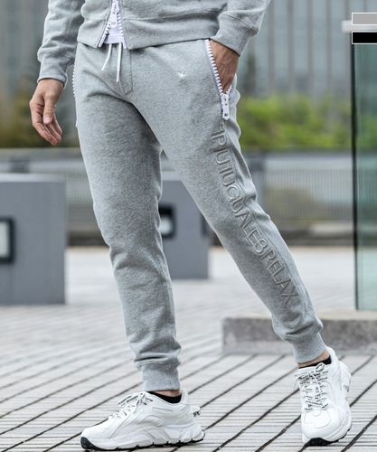 【未使用・タグ付】リュクスエイケイエムプラス　ジョガーパンツ　スウェット　白　Ｍ セール】LUXEAKMPLUS(リュクスエイケイエムプラス)ゴルフ ロゴ