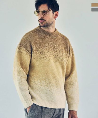 1piu1uguale3 ウールクルーネックニット サイズ4 MRK188 1PIU1UGUALE3 RELAX(ウノピゥウノウグァーレトレ リラックス)プレート