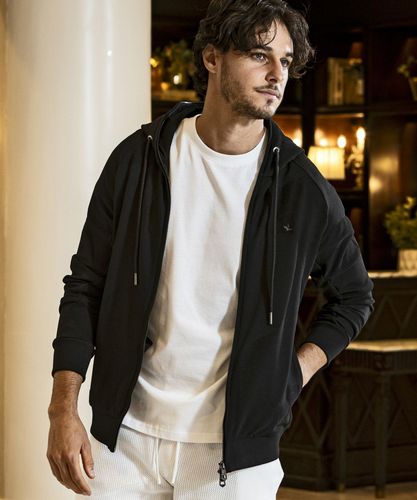 ウノピゥウノウグァーレトレ リラックス 1ロゴワッフルジップパーカー 2XL 秋 1PIU1UGUALE3 RELAX(ウノピゥウノウグァーレトレ リラックス)3ロゴ