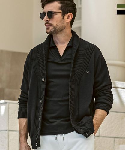 黒 カシミアスエード カーディガン　akm ブルゾン1piu1uguale3 黒 カシミアスエード カーディガン akm ブルゾン1piu1uguale3 黒