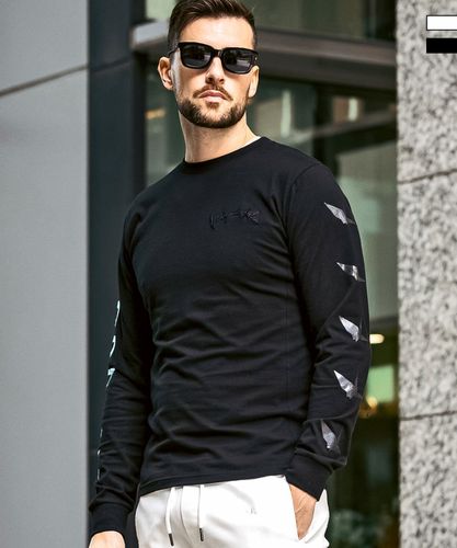 C DIEM(カルペディエム)レザーパイピングモックネックシャツ