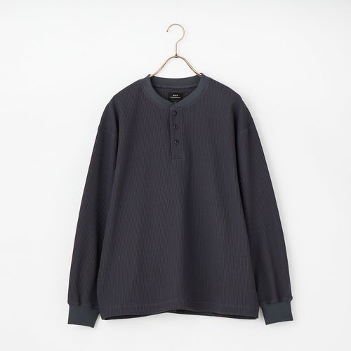 JE MORGAN [ジェイイーモーガン] サーマルヘンリーネックTシャツ