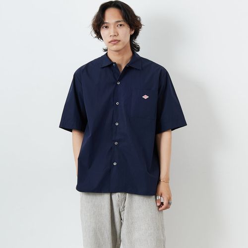 DANTON [ダントン] ラウンドカラー チェックプルオーバーシャツ [DT