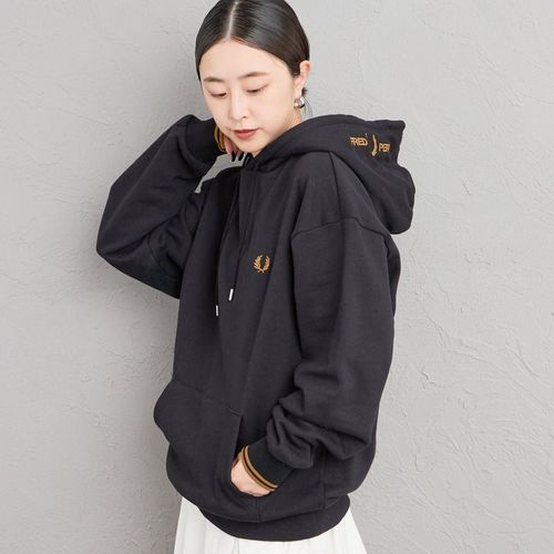 FRED PERRY/フレッドペリーワンポイントロゴ刺繍 スウェットパーカー　M FRED PERRY [フレッドペリー] ワンポイント刺繍 クルーネック