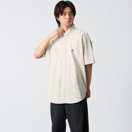 DANTON [ダントン] コットンリネン ストライプバンドカラーシャツ [JD