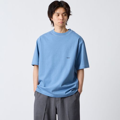 Health knit [ヘルスニット] ヘンリーネック 半袖Tシャツ(Indigo