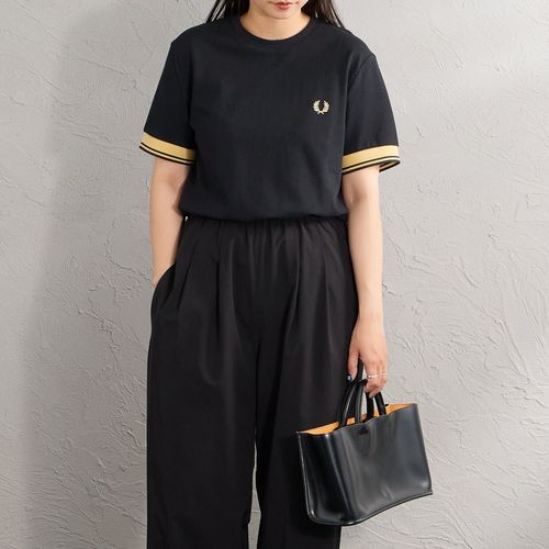 FRED PERRY [フレッドペリー] 袖ティップライン ワンポイント刺繍ロゴ