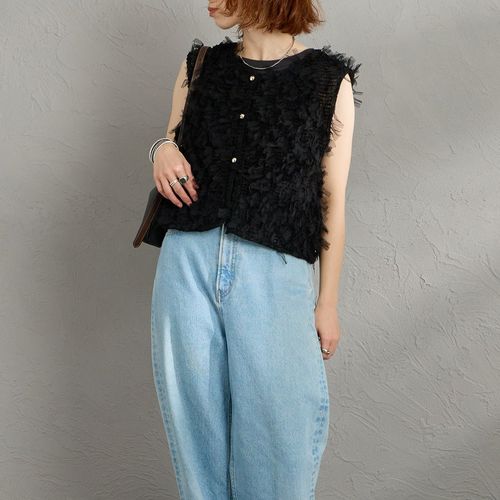CHIGNON [シニヨン] チュールレースドッキングベスト [8556-490NH