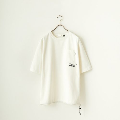MIZUNO ポケット付き Tシャツ Mグレイッシュベージュ MIZUNO [ミズノ] 別注 ポケット付き ワンポイントロゴ刺繍Tシャツ