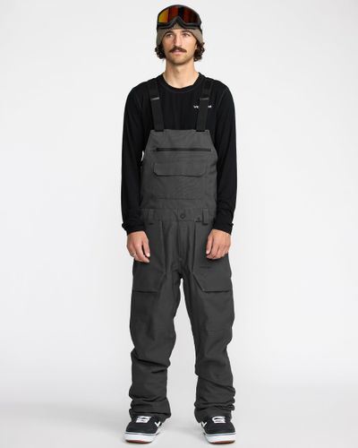 OUTLET】VOLCOM Mens Roan Bib Overalls - Stone