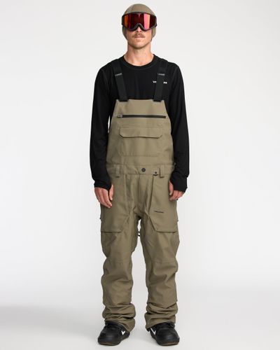 OUTLET】VOLCOM Mens Roan Bib Overalls - Camouflage