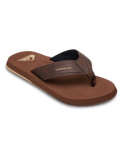 QUIKSILVER メンズ CARVER NUBUCK 26 ヴィーガンヌバックレザ―サンダル