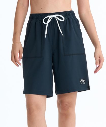 ROXY SEASIDE BLUE SHORTS ワッフル素材ボードショーツ/ミディアム丈