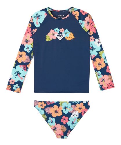 OUTLET】ROXY キッズ MORNING FLOWER CROP TOP SET ビキニ セット 水着